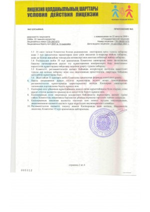 государственная лицензия на занятие "предоставление услуг в области атомной энергетики" (лист 6 из 8)
